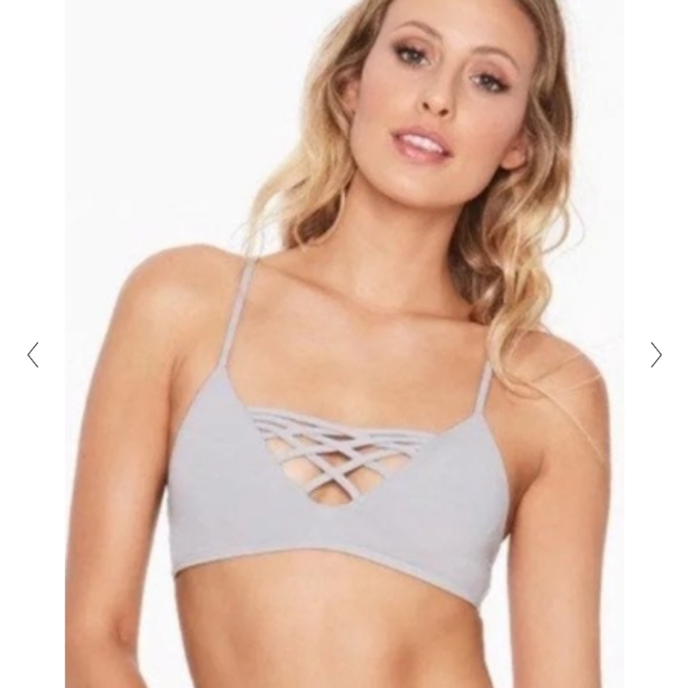 NWT L*Space Grey Jamie Bikini Top